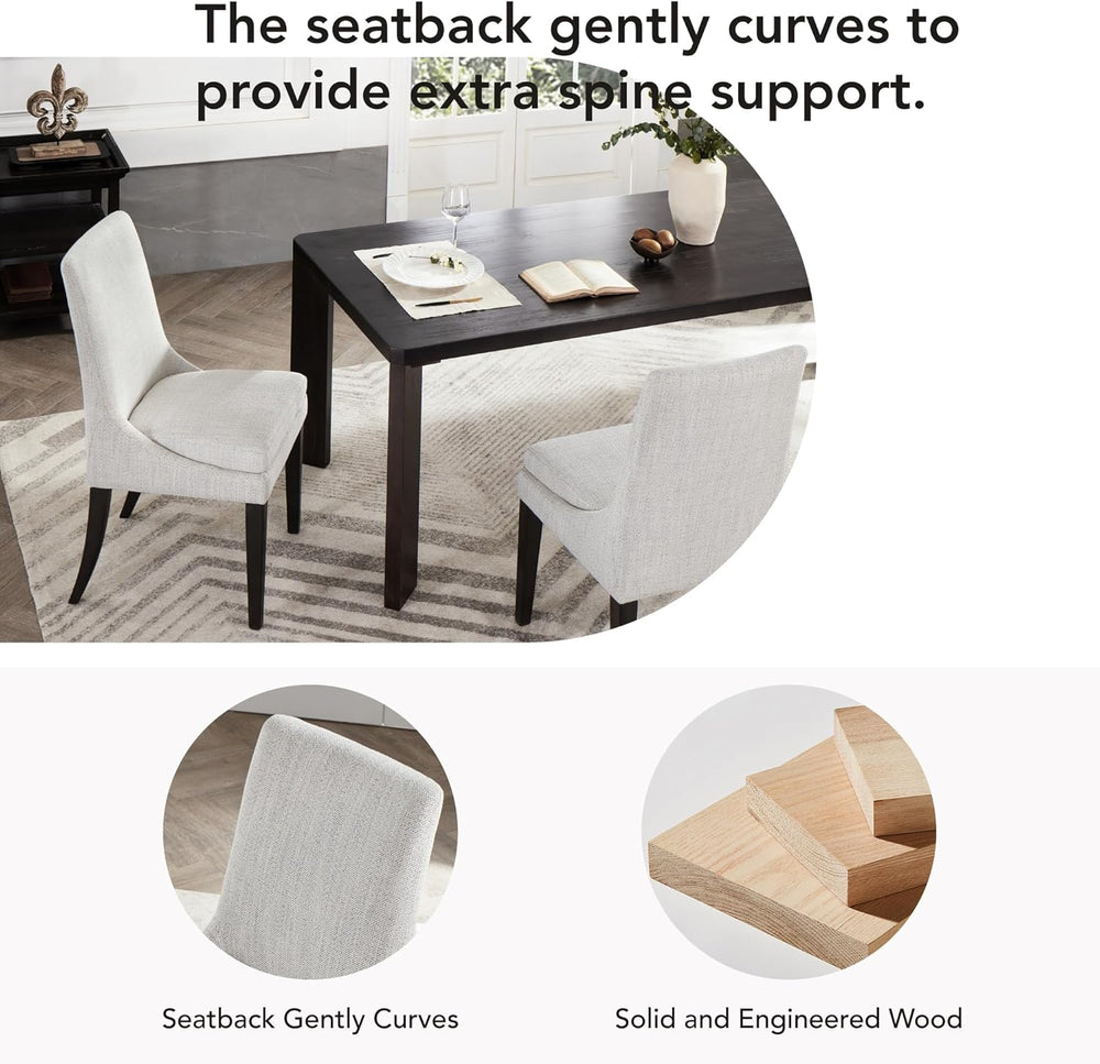 KISLOT Upholstered Dining Chairs Modern Sidechair Performance Fabric High Bac...