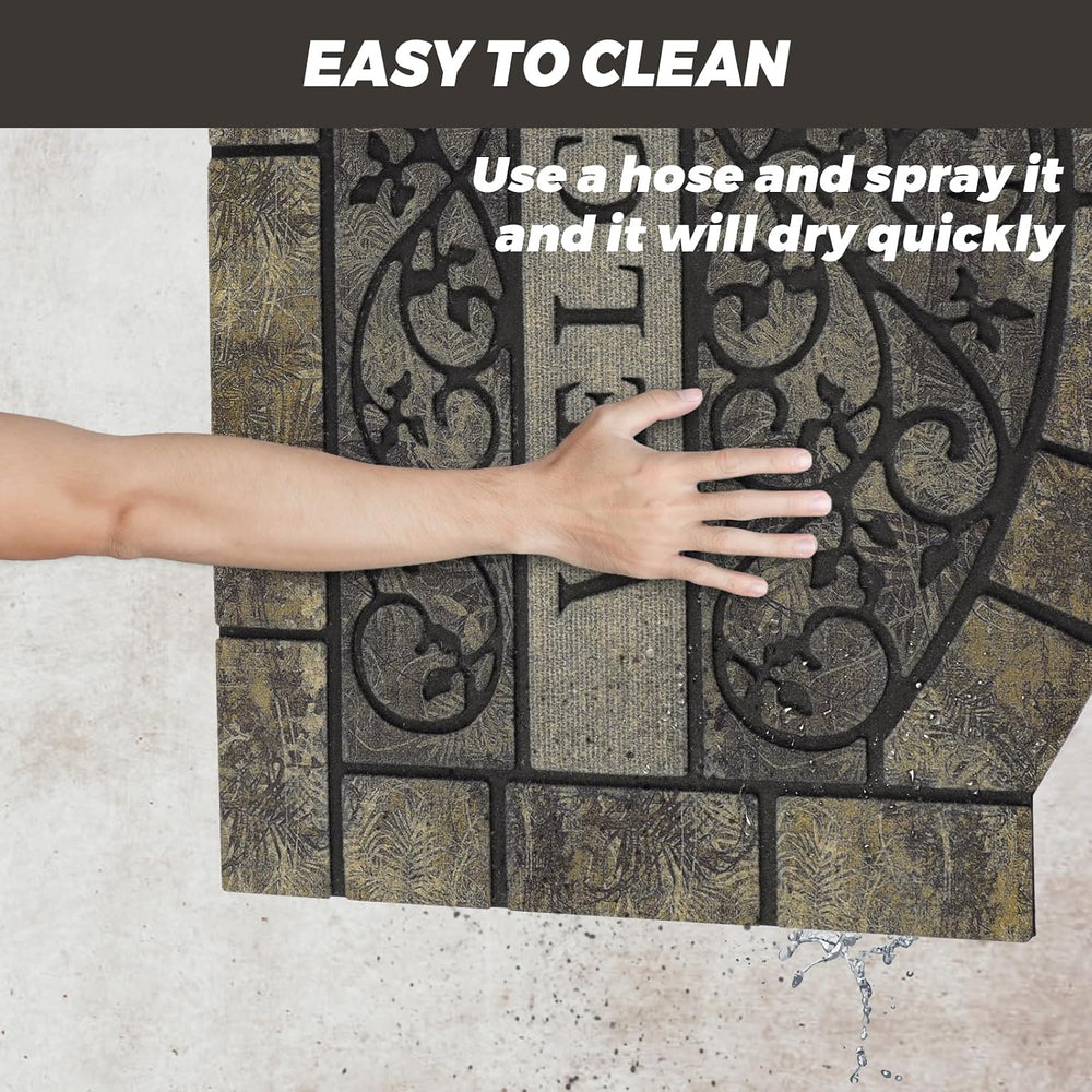 Thick Welcome Mats Outdoor, 24 * 36" Large Front Door Mat Entrance, Dura...