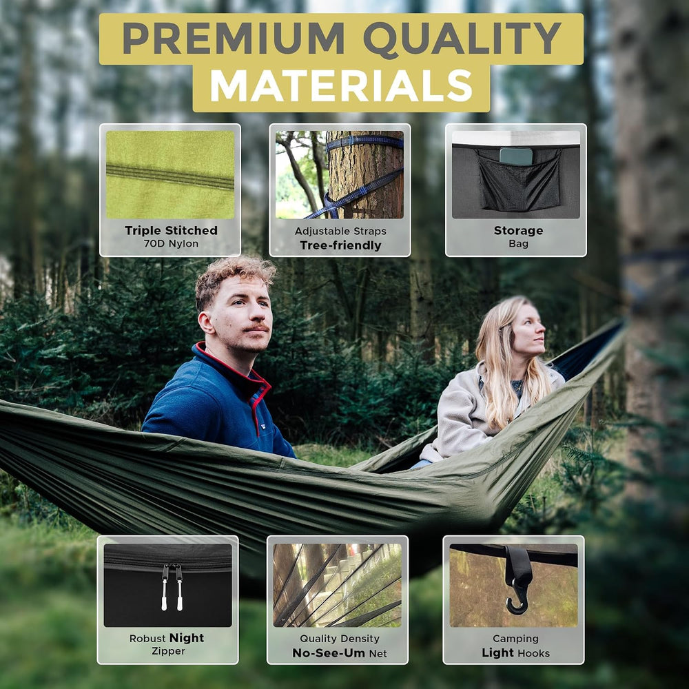 Miztli Camping Hammock Portable Tent-Like Hammock with Net 1/2 Person