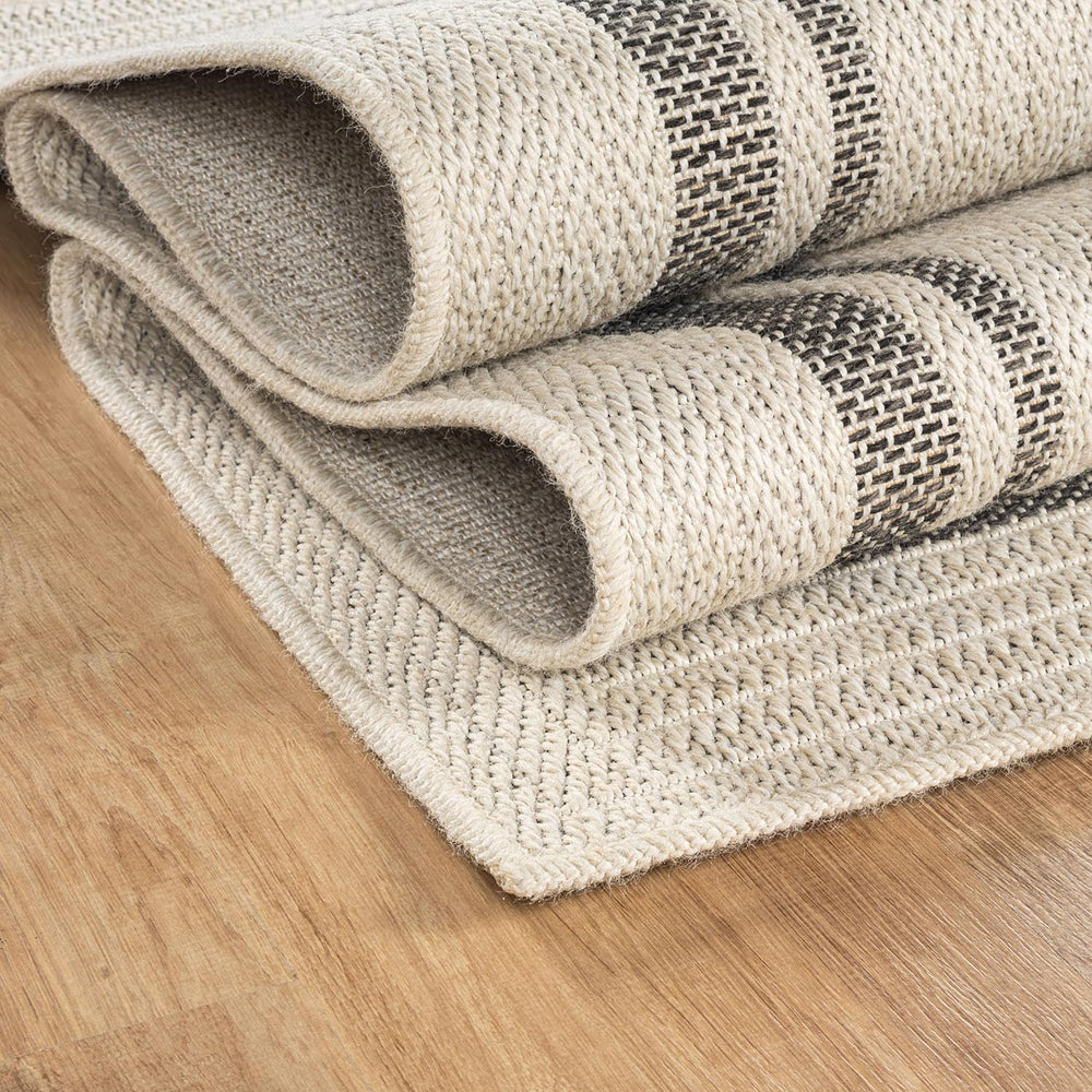 Beverly Rug Easy Jute Bordered Rug 10x14 Washable Large Indoor Outdoor Area R...