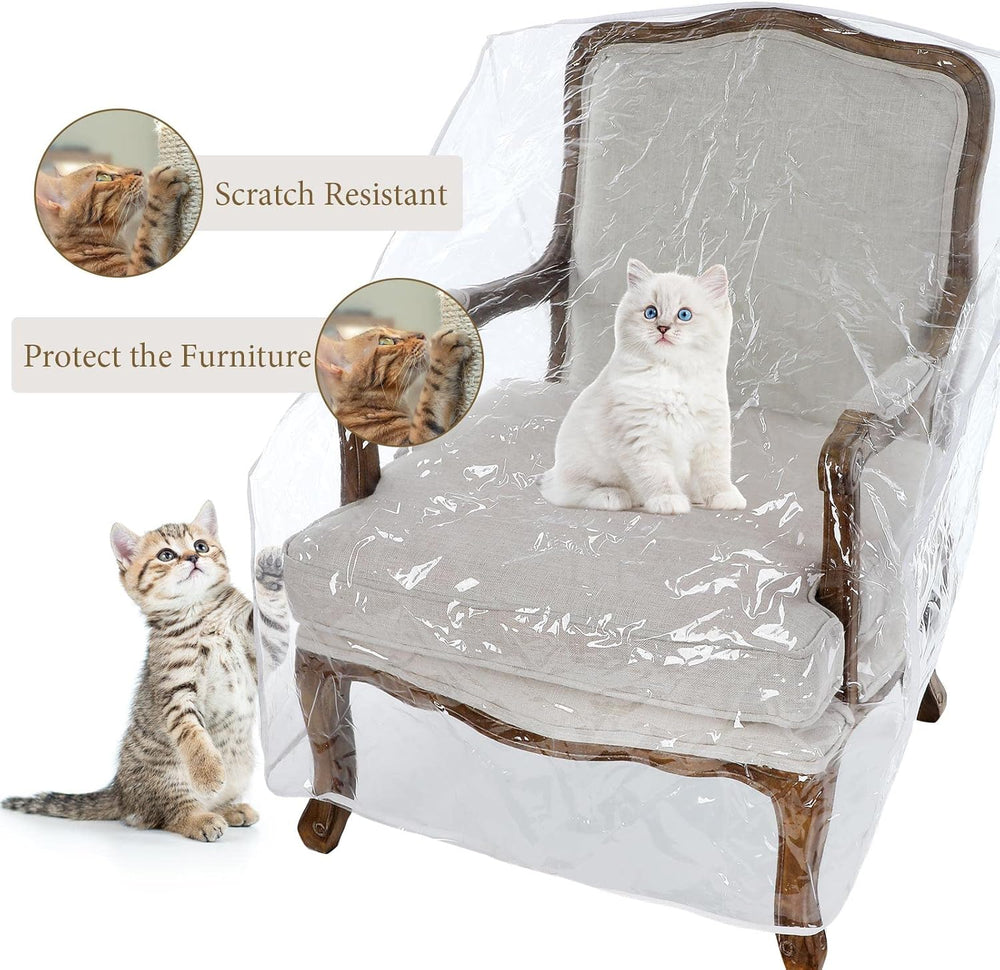 Woanger 8 Packs Plastic Patio Chair Covers Furniture Waterproof Dust Proof