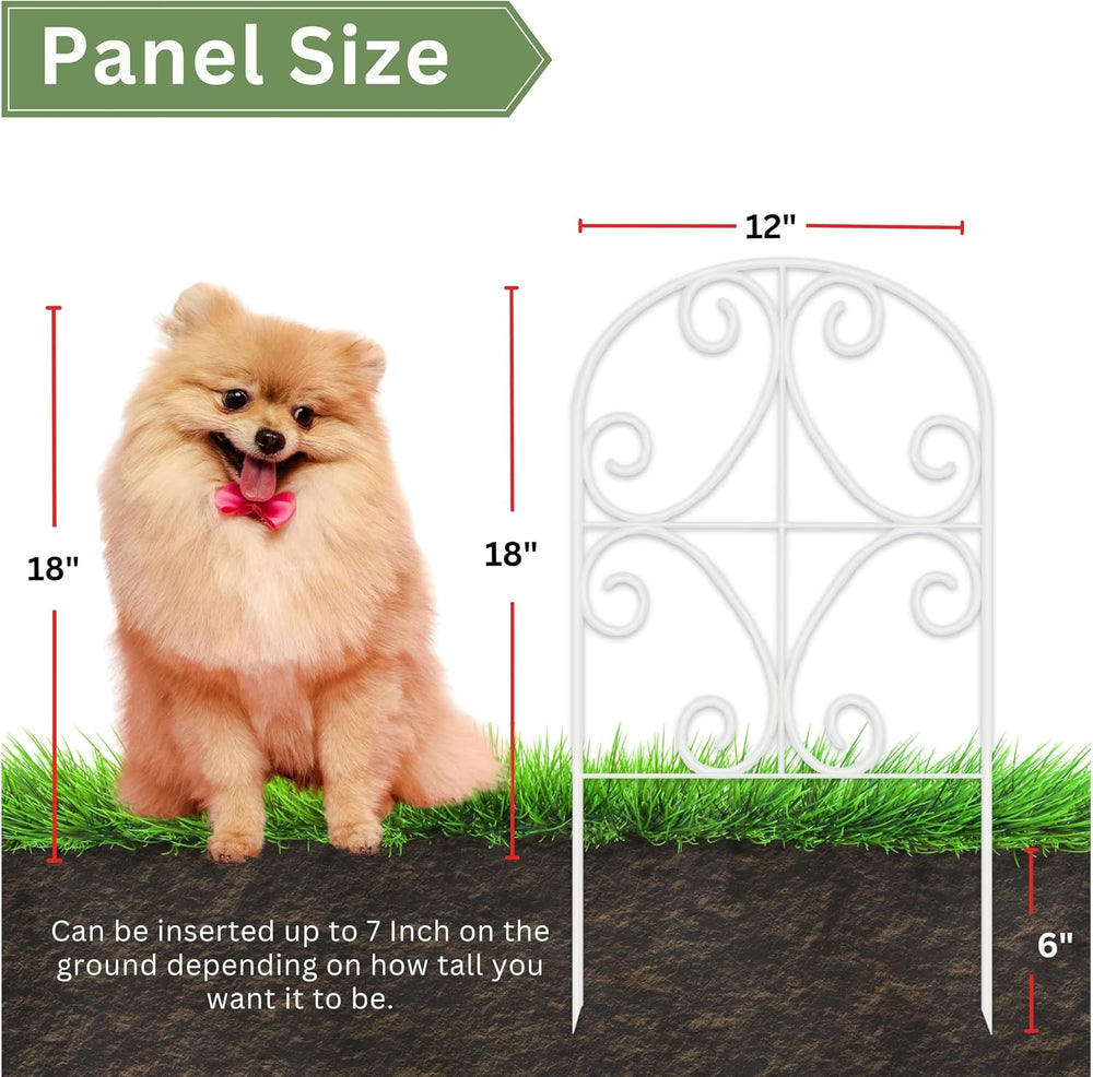 ShopLaLa Animal Barrier (10 Panels) 12x24in Rustproof White Metal Fences