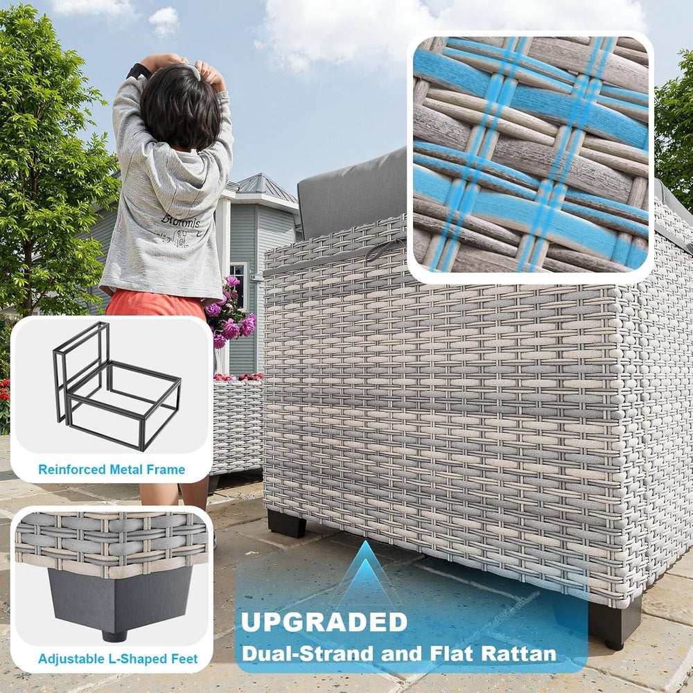 Outdoor PE Wicker Rattan Modular Patio Sectional Sofa Set
