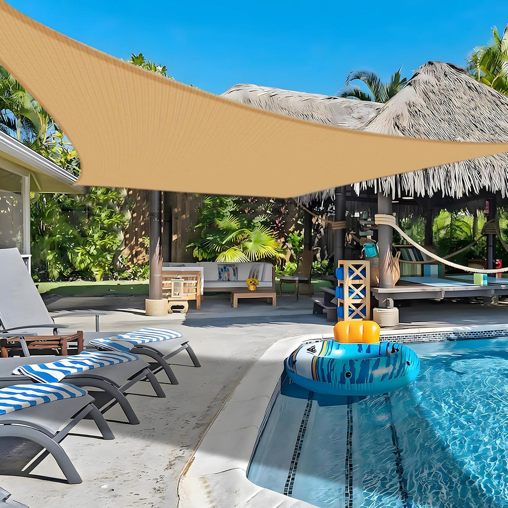 COOLBOYS 20'x 26' Sun Shade Sail Rectangle Sand UV Block Outdoor