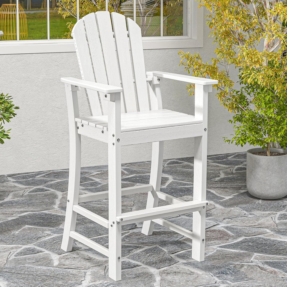ORALNER Tall Adirondack Chairs, Outdoor High Back Balcony Chair, Weather Resi...
