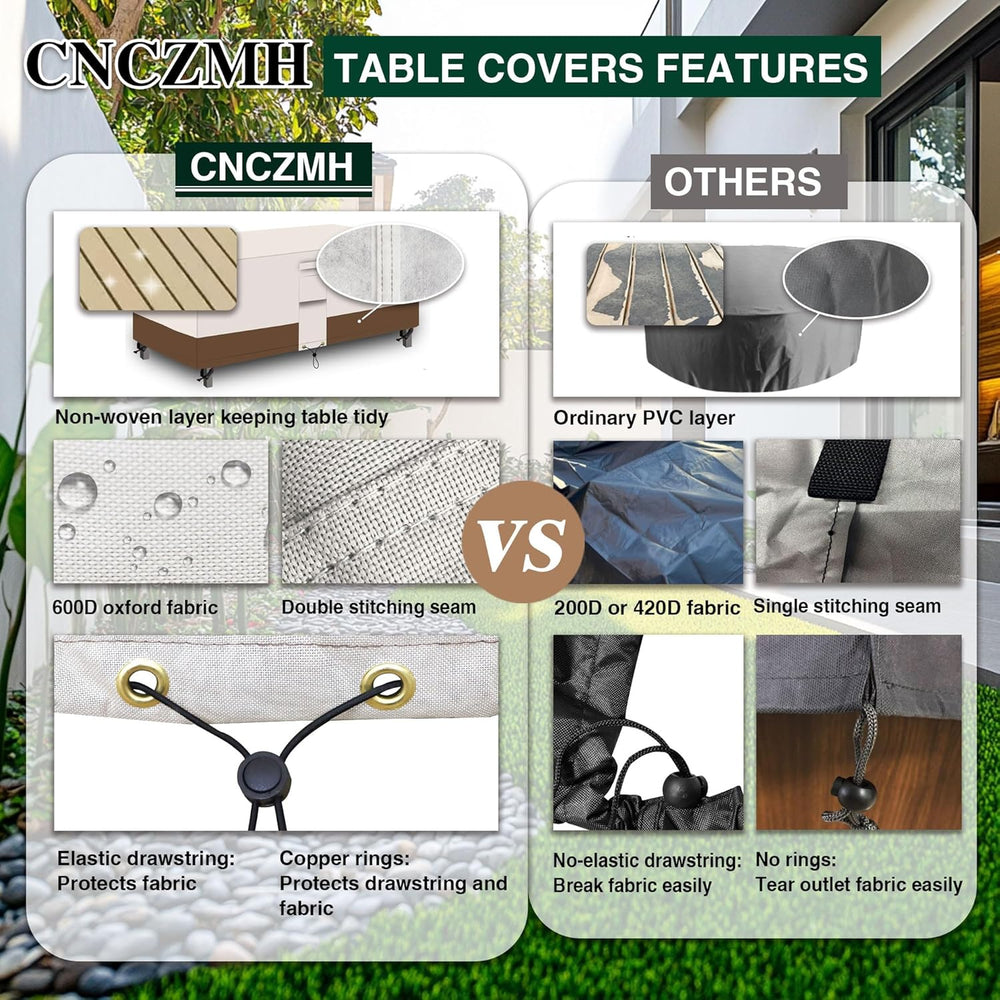 Heavy Duty Patio Furniture Covers Waterproof, 600D Outdoor Furniture Cover Wa...