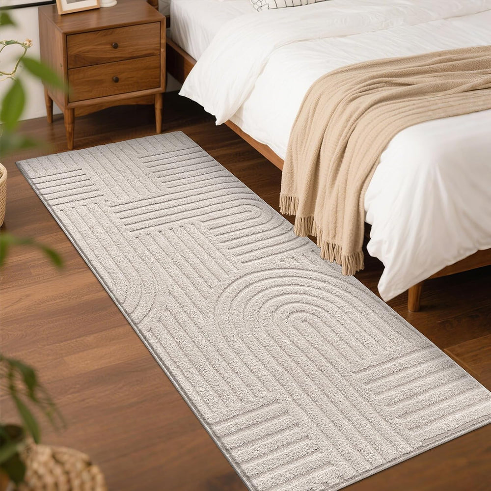 SHACOS Soft Cozy Fluffy Arch Pattern High Low Pile Runner Rugs 2'x6' ...