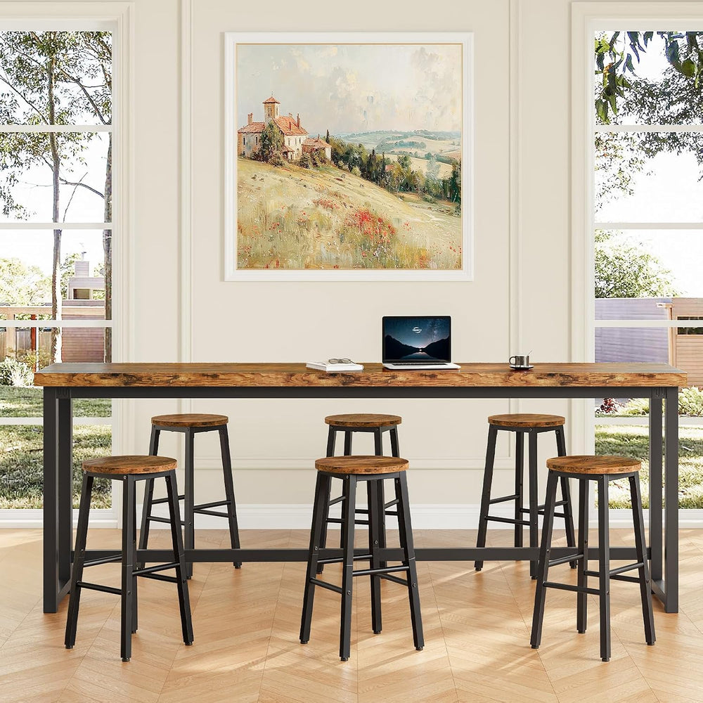 HOOBRO Bar Stools, Barstools Set of 4,Counter Height Barstools, 24.8" Ba...