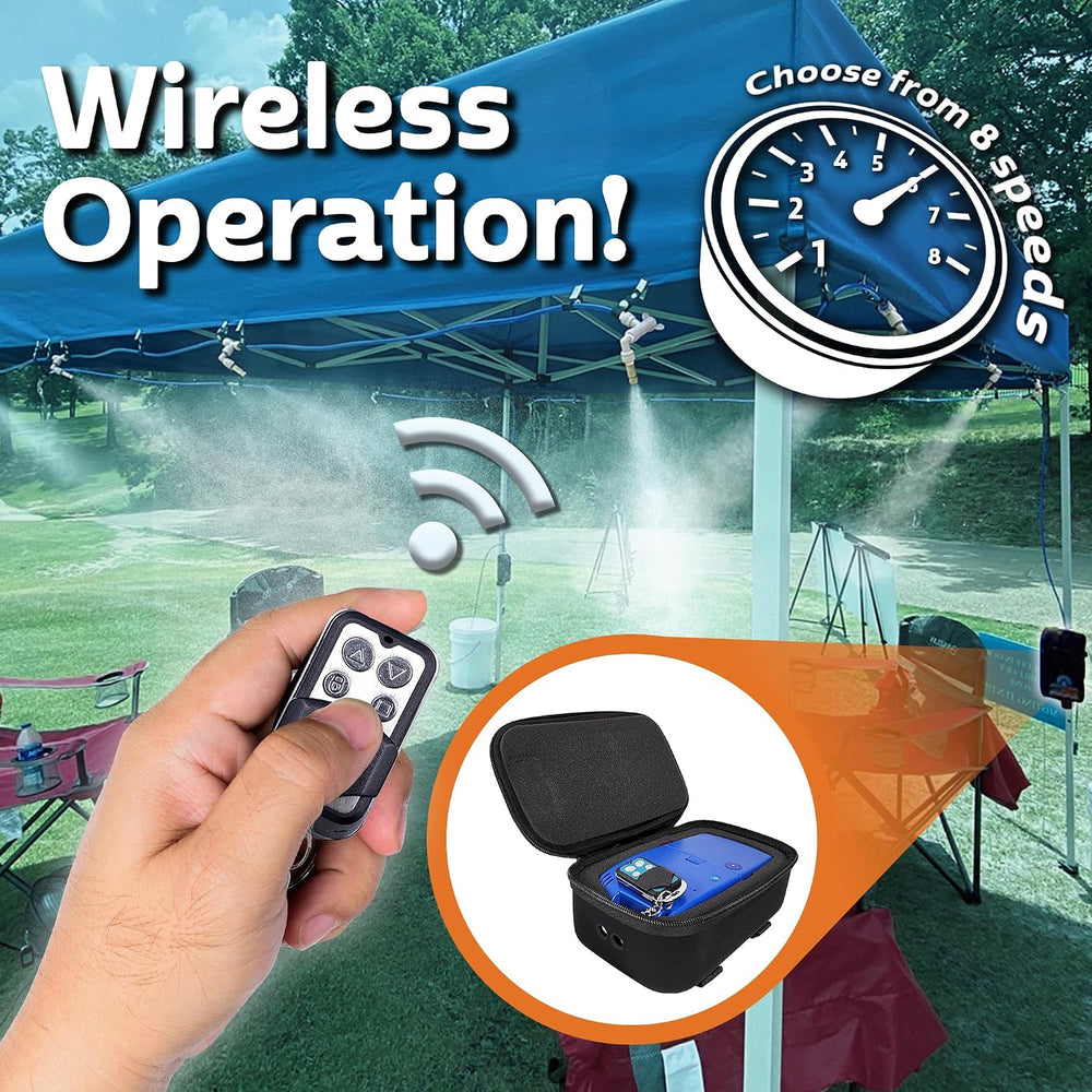EXTREMEMIST Portable Mist System Pro 24ft Wireless Outdoor Cooling Kit