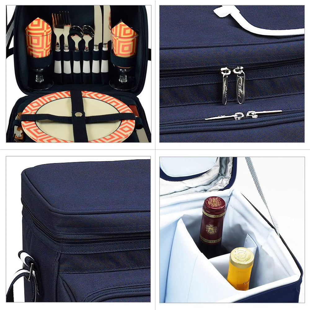 Picnic at Ascot Insulated Picnic Basket/Cooler Fully Equipped with Service fo...