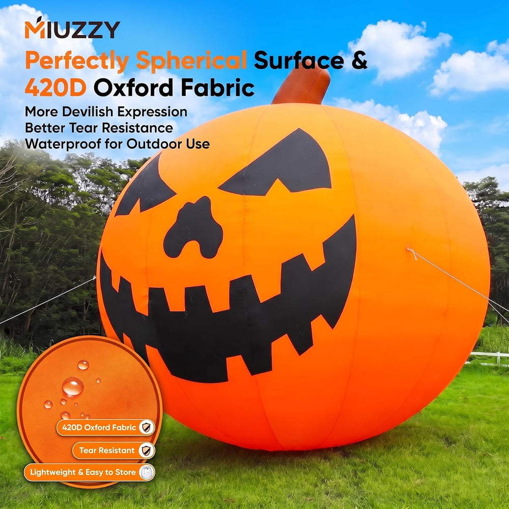 20FT Giant Inflatable Pumpkin Lighted Outdoor Halloween Decor with Blower