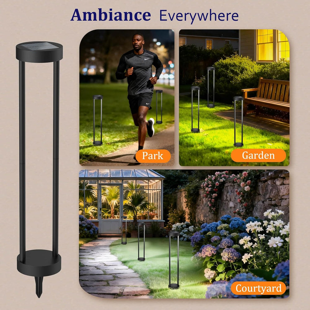 24" Solar Bollard Lights (4-Pack)