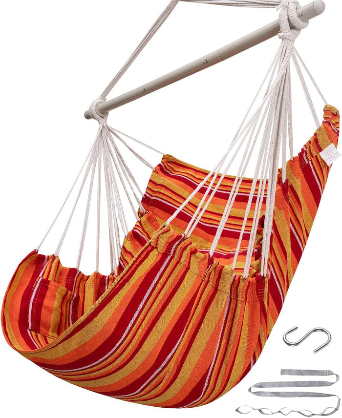 ADVOKAIR Hammock Chair Swing 500lbs Steel Bar Multi-Size Bedroom&Porch