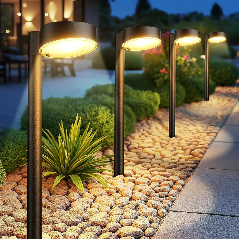 Ahaorigin 8 Pack Solar Pathway Lights Outdoor, 12 Brighter LEDs Solar Lights ...