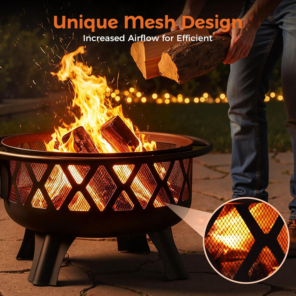 Bali Outdoors Outdoor Fire Pits for Outside Wood Burning Fire Pit for Wood
