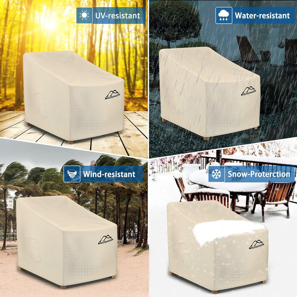 2 Pack Patio Chair Covers, 40" W x 40" D x 36" H Heavy Duty 60...