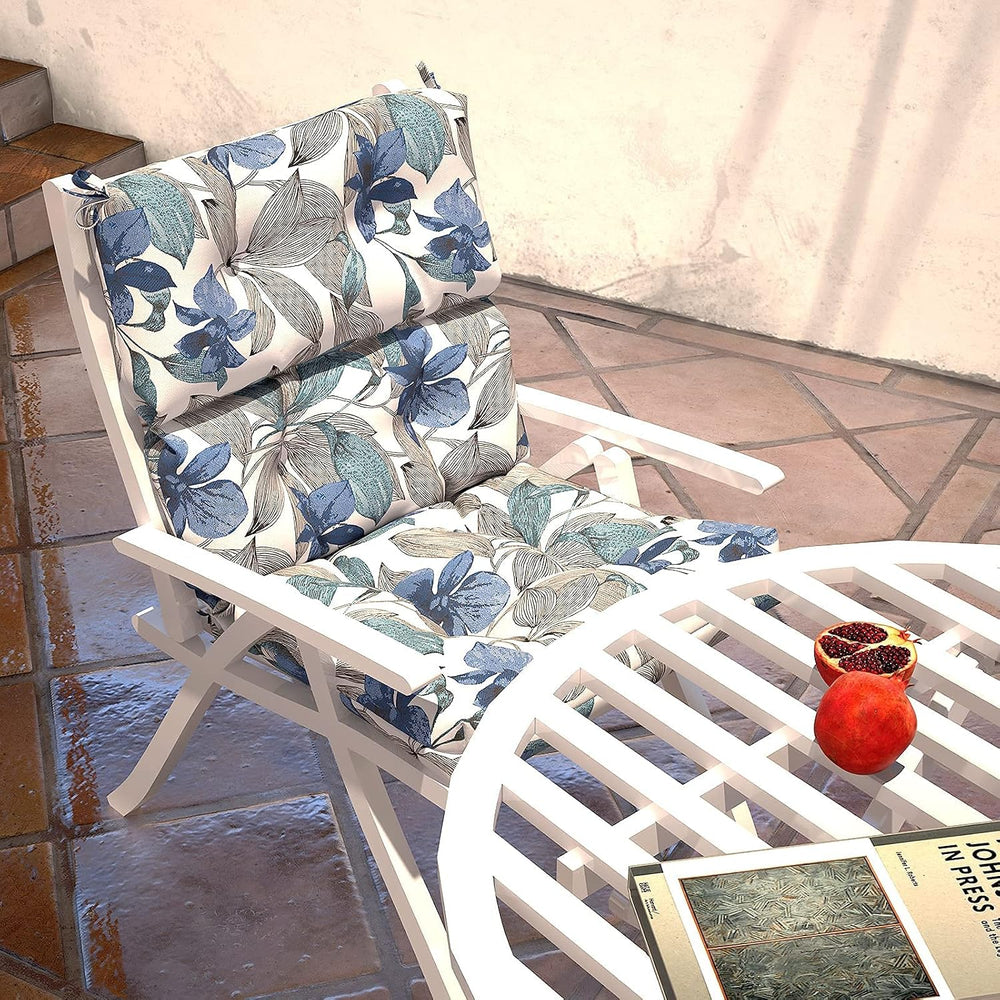 LVTXIII Outdoor Tufted High Back Cushions Set of 2 Patio Seasonal Replacement...