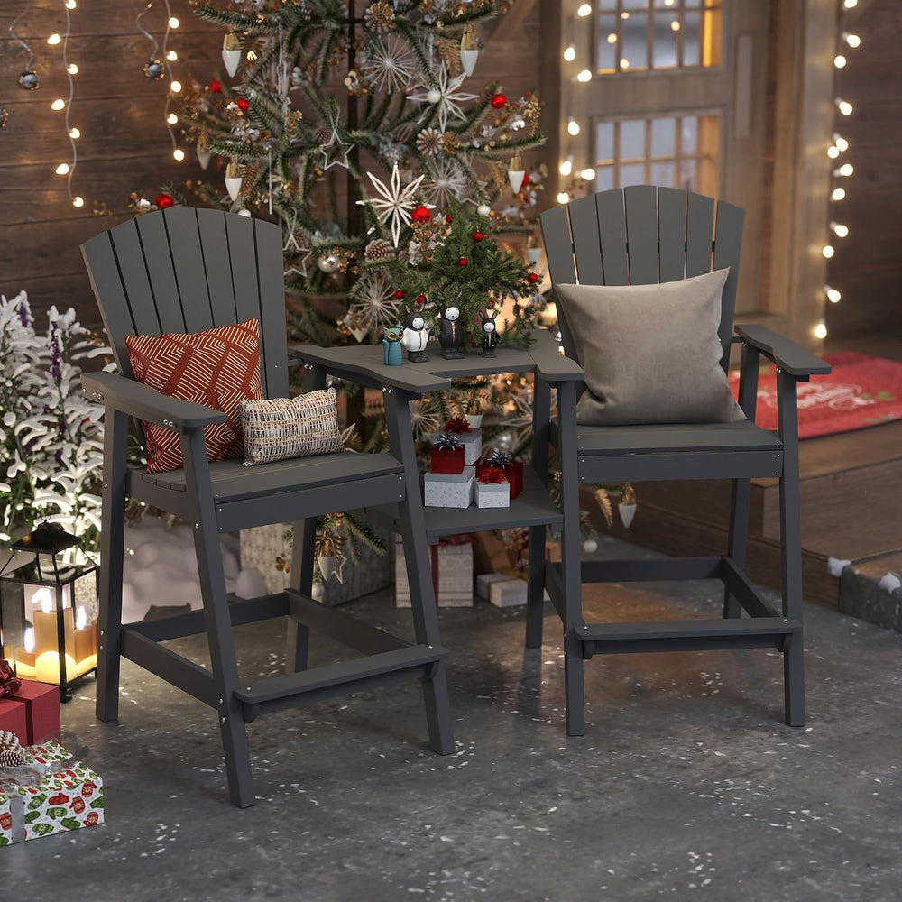 Tall Adirondack Chairs Set of 2,Grey