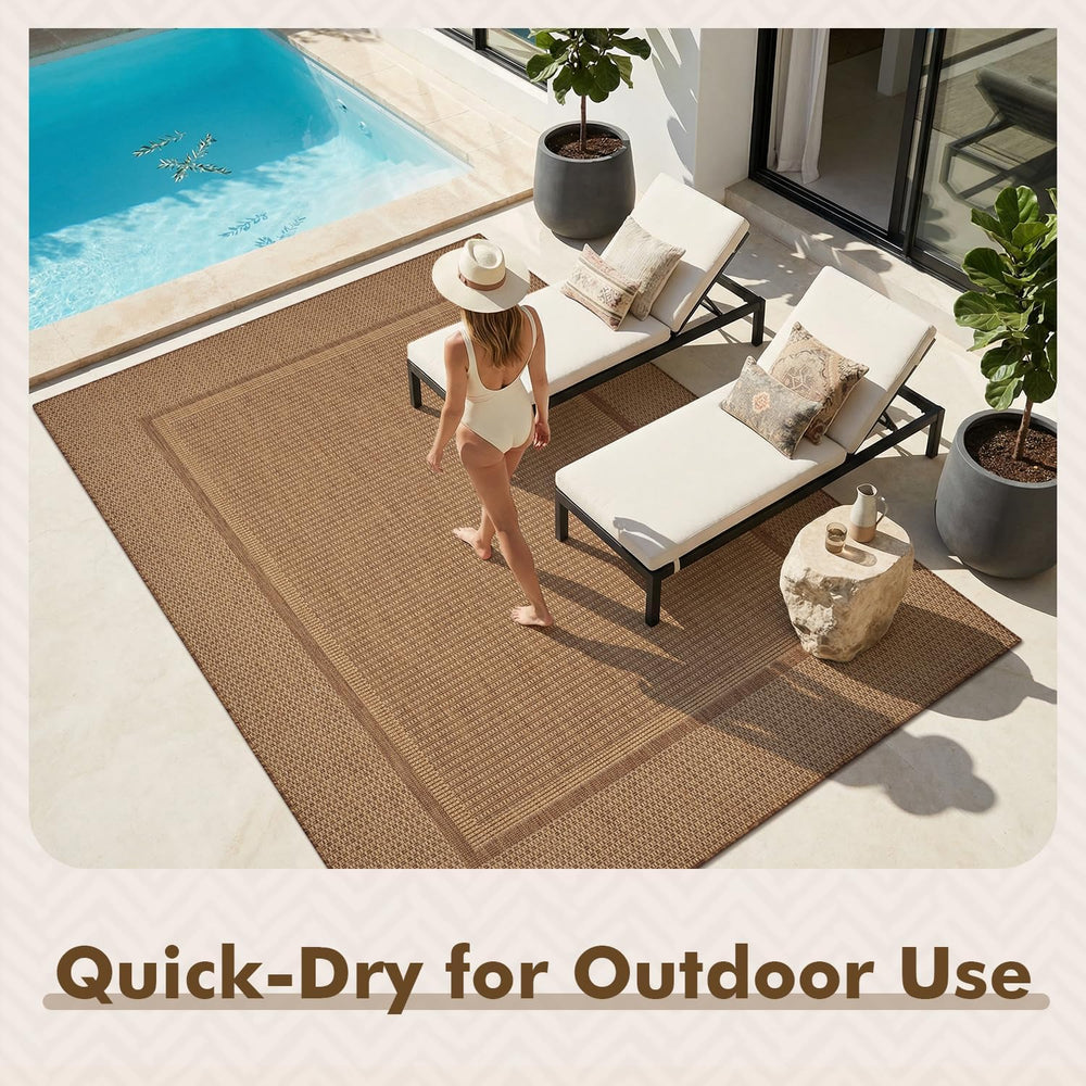MontVoo-Outdoor Rug-Patio Rug 4x6 Polypropylene Indoor Outdoor Rugs Outdoor C...