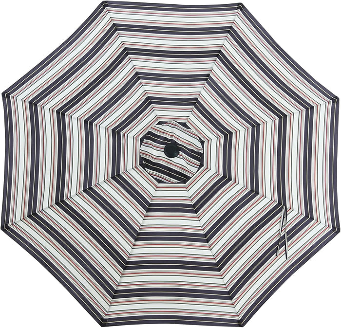 MASTERCANOPY 10ft Replacement Canopy for 8 Ribs - Black & Red stripes