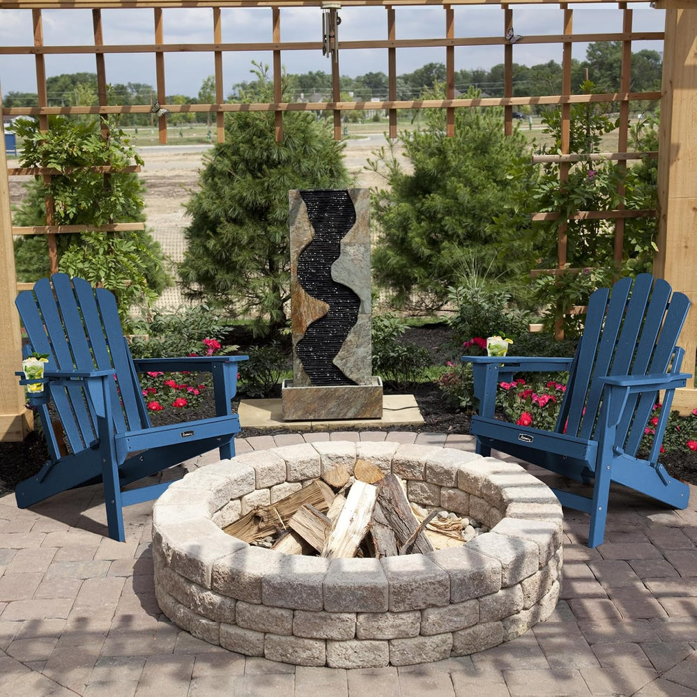 FUNBERRY Oversized Folding Adirondack Chair Set of 4, Fire Pit Chair 400LBS