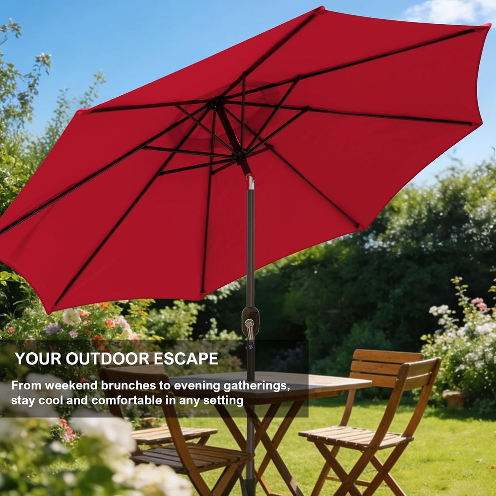Blissun 9' Outdoor Patio Umbrella, Outdoor Table Umbrella, Yard Umbrella,...