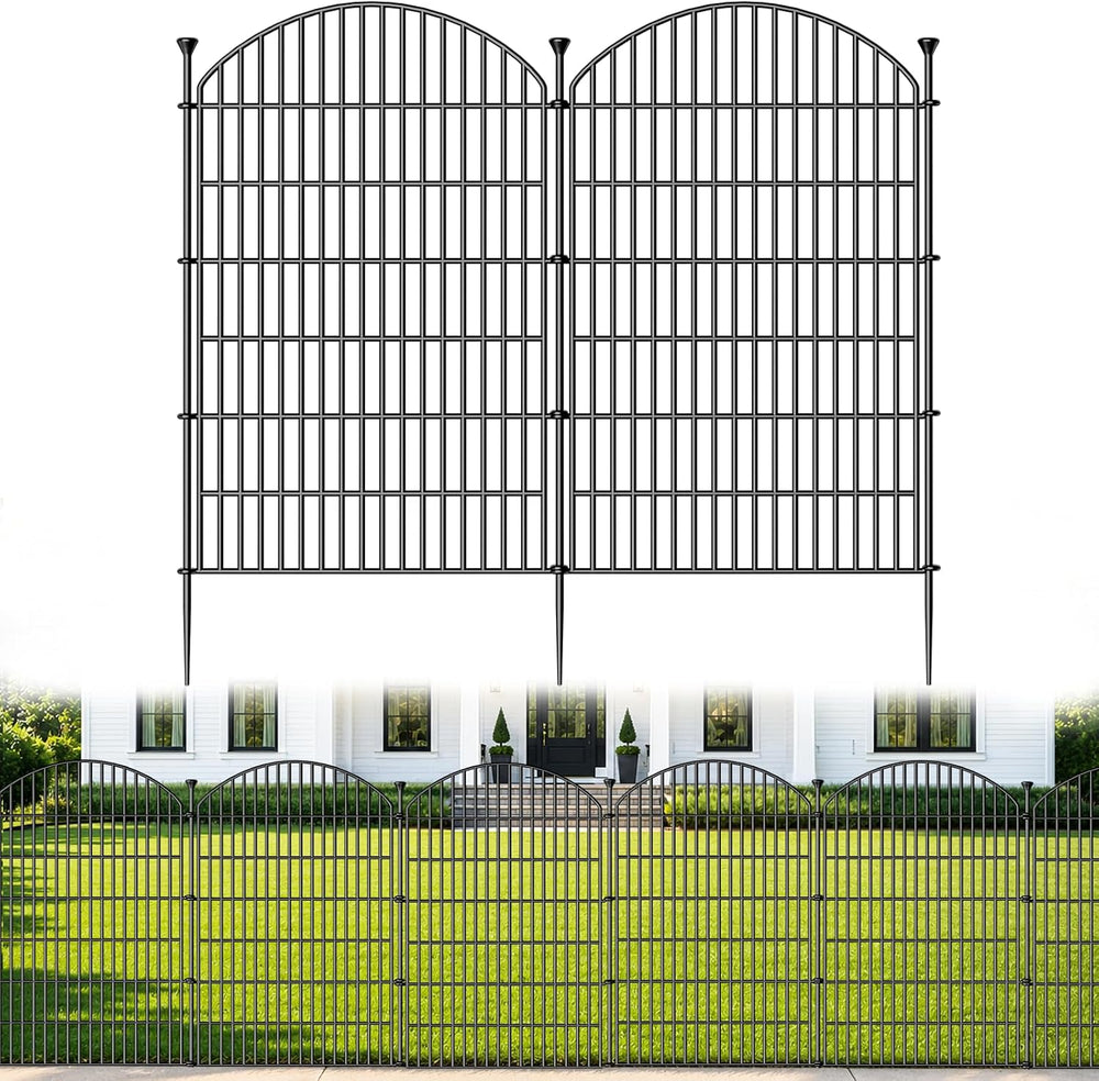 No Dig Garden Fence Panels, Dog Fence Outdoor for Yard, 12 Pack