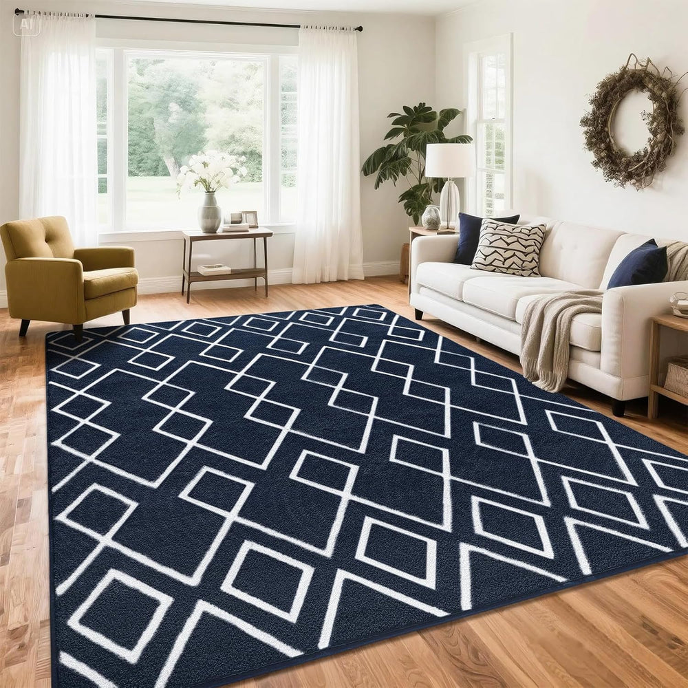 Soft Area Rug for Bedroom, 6x9Ft Moroccan Rugs for Living Room, Geometric Non...