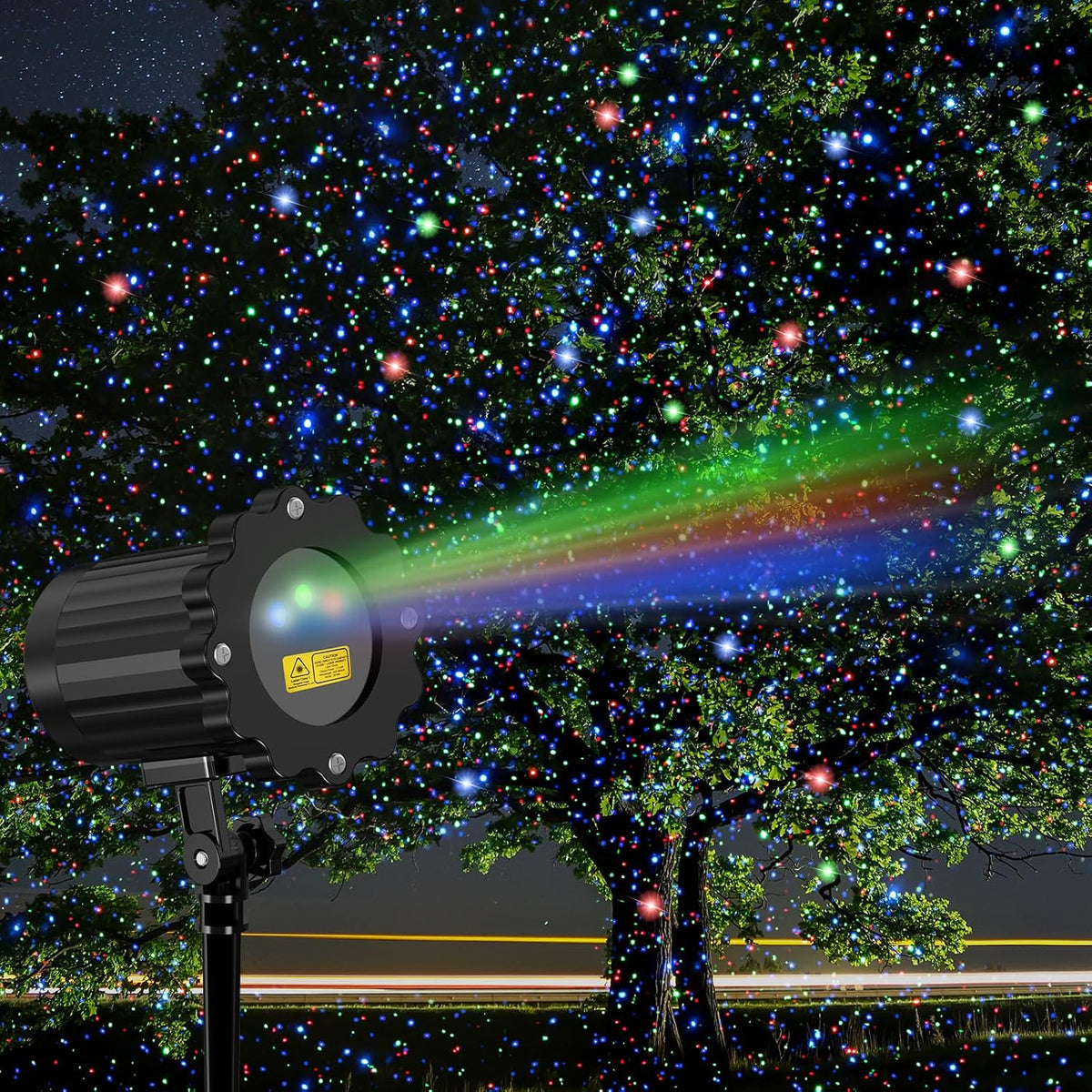 Laser Christmas Projector Lights Outdoor, 3 Colors RGB Christmas Laser Lights Outdoor Waterproof Holiday Projector Halloween Christmas Decorations Indoor Outdoor Landscape Lights for Home Garden Yard