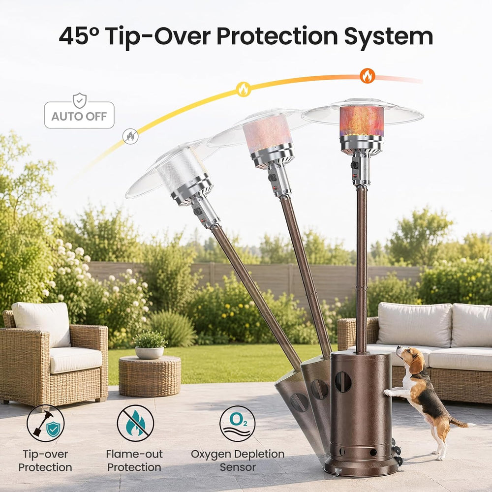 Sweetcrispy 48,000 BTU Patio Heaters for Outdoor Use with Wheels