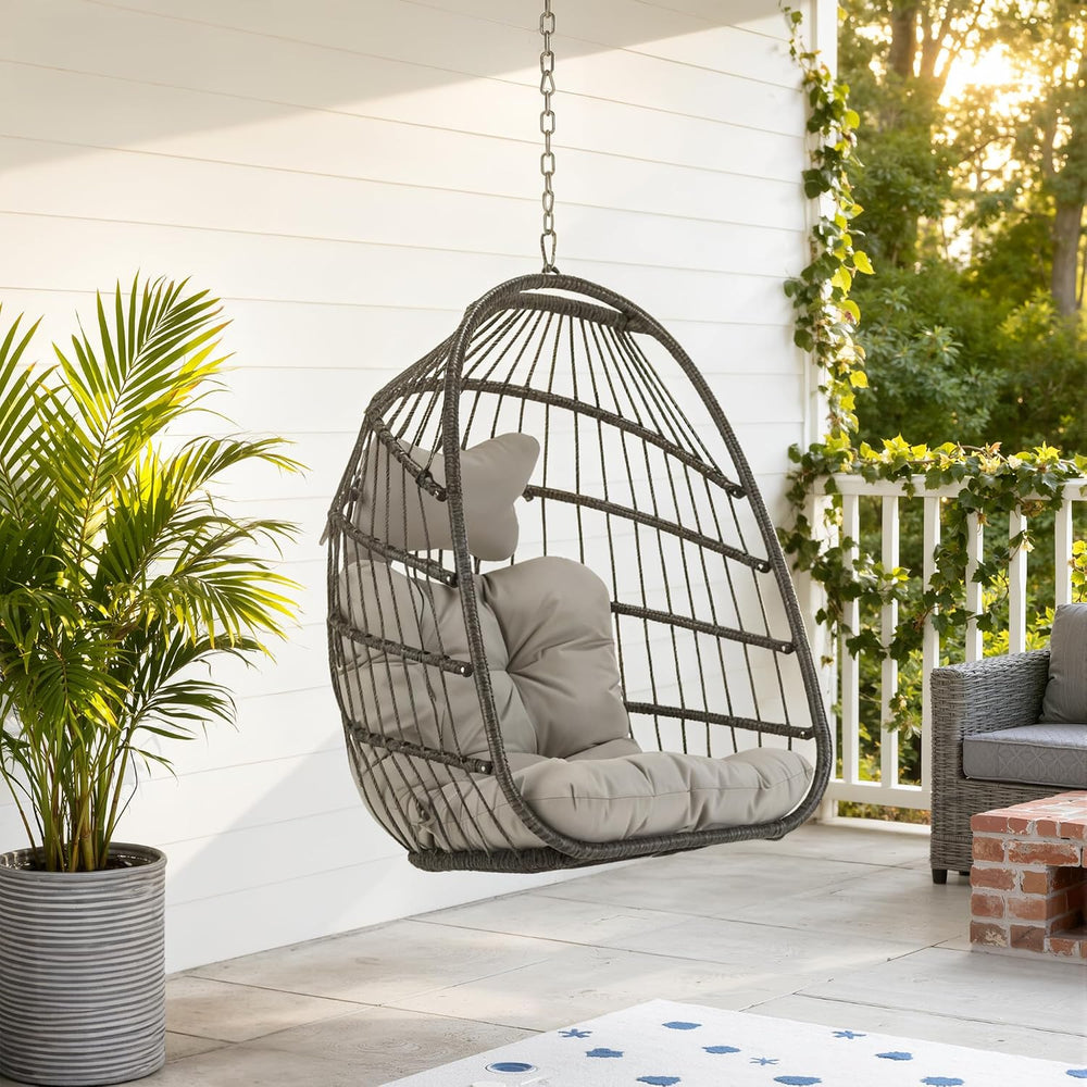 RADIATA Outdoor Hanging Egg Chair Without Stand, Rattan Swing Basket Chair