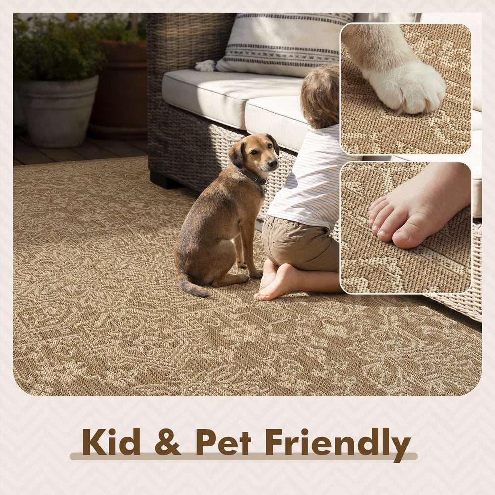 MontVoo-Outdoor Rug-Patio Rug 5x7 ft Polypropylene Indoor Outdoor Rugs Carpet...