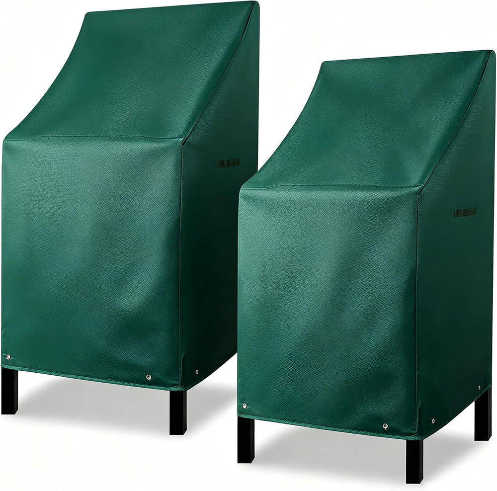 RosieLily High Back Patio Chair Covers Waterproof Heavy Duty Stackable Outdoo...