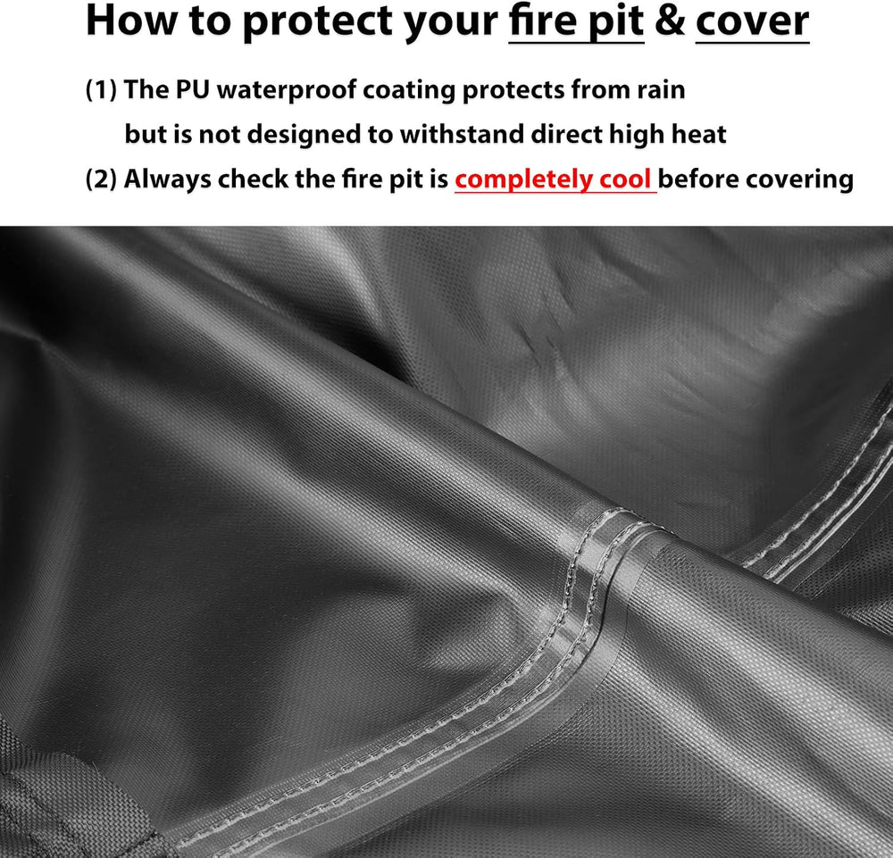 TheElves Rectangle Fire Pit Cover 48x24x24 inch for OutVue Fire Table