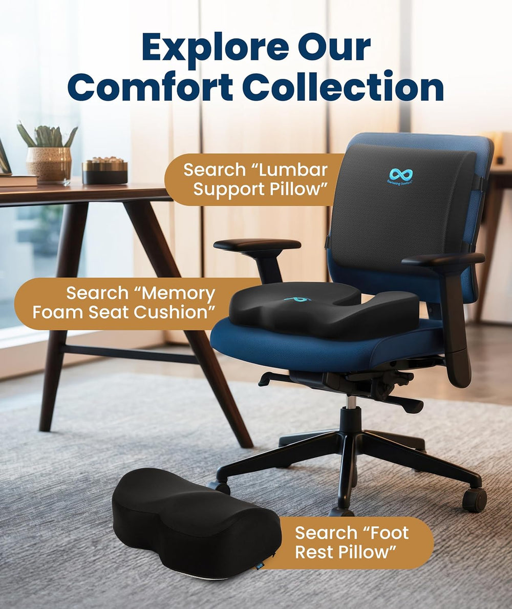 Everlasting Comfort Doctor Recommended Memory Foam Seat Cushion for Office Ch...