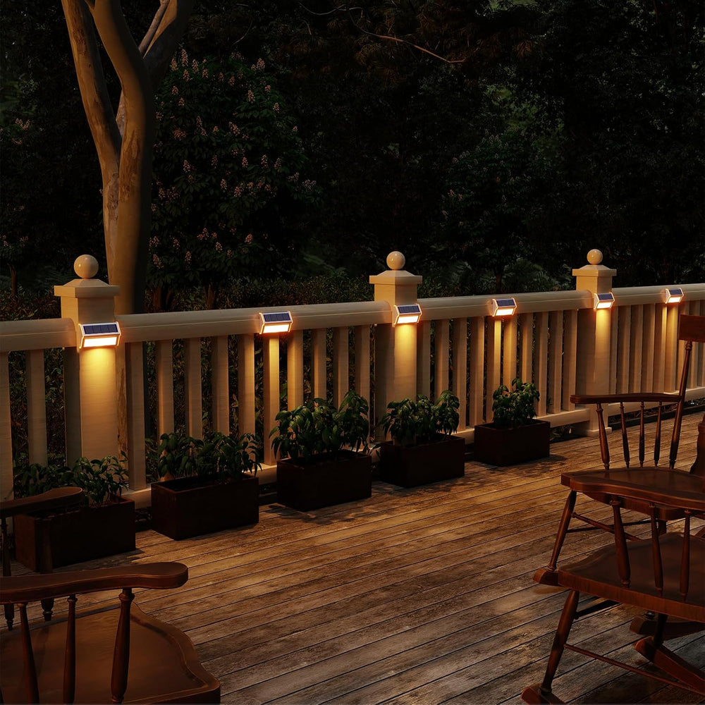 ROSHWEY Solar Deck Lights, Suitable for Fence Step Stair-Warm White-6Pack