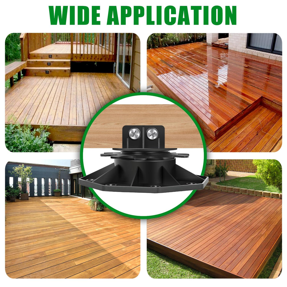 12Pack Adjustable Deck Support Pedestal Deck Foundation Base Support，Used for...
