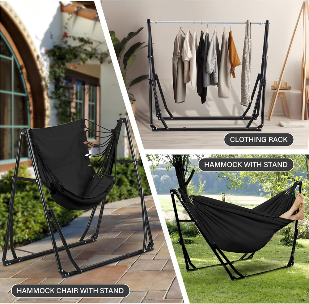 GDY Hammock Chair with Stand, 550 lb Capacity, Easy Set Up, with Carrying Bag...