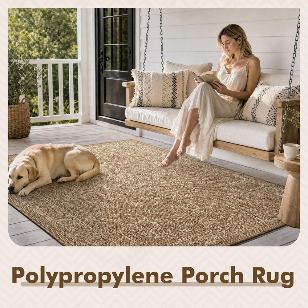 MontVoo-Outdoor Rug-Patio Rug 4x6 ft Polypropylene Indoor Outdoor Rugs Carpet...