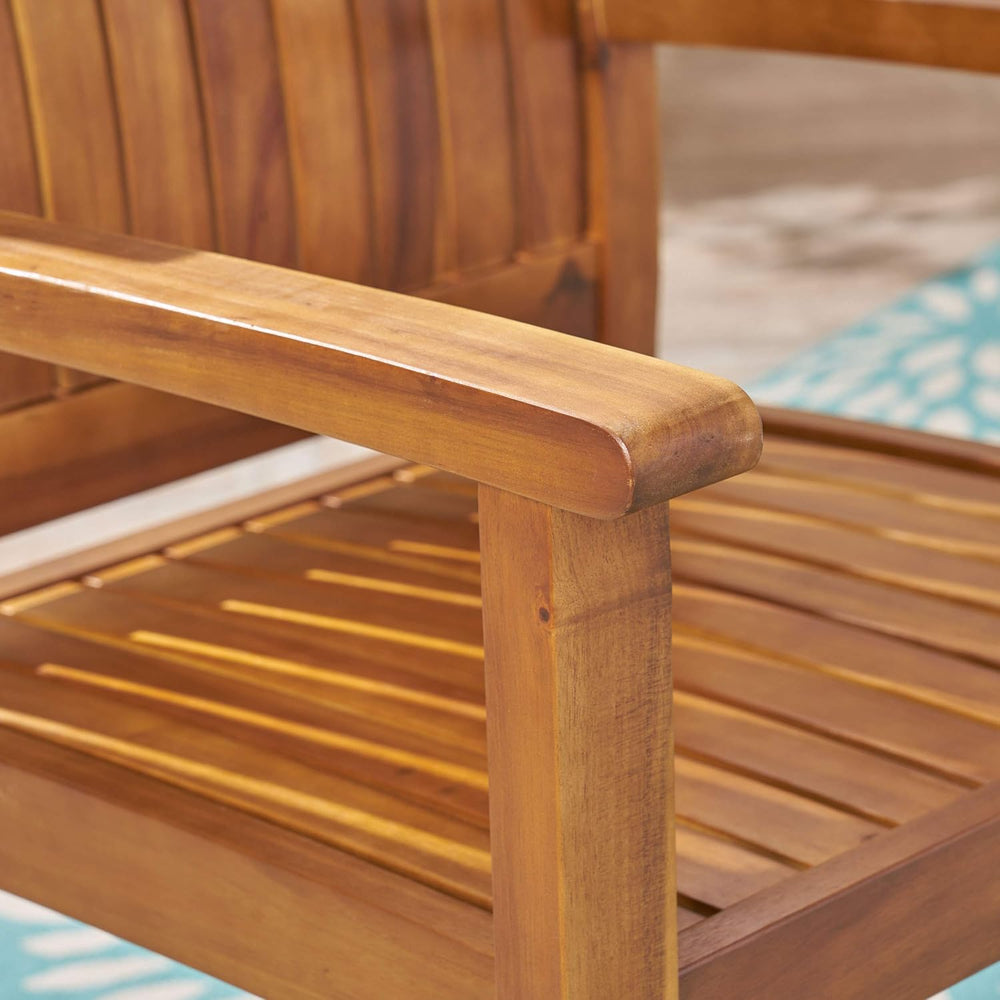 Christopher Knight Home Teague Outdoor Acacia Wood Dining Chairs (Set of 2), ...