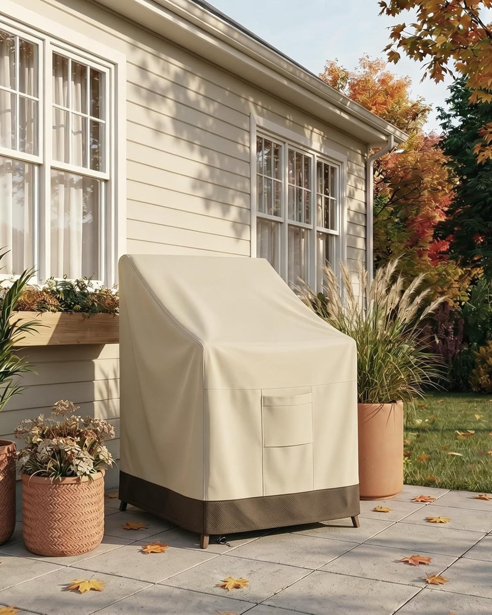Vailge Stackable Patio Chair Covers & Outdoor Furniture Covers Waterproof