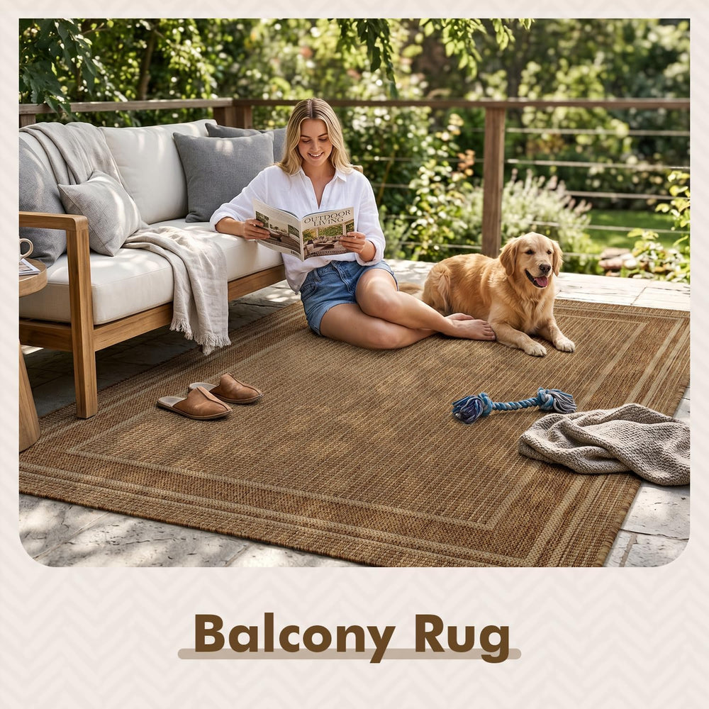 MontVoo-Outdoor Rug-Patio Rug 8x10 ft Polypropylene Indoor Outdoor Rugs Outdo...