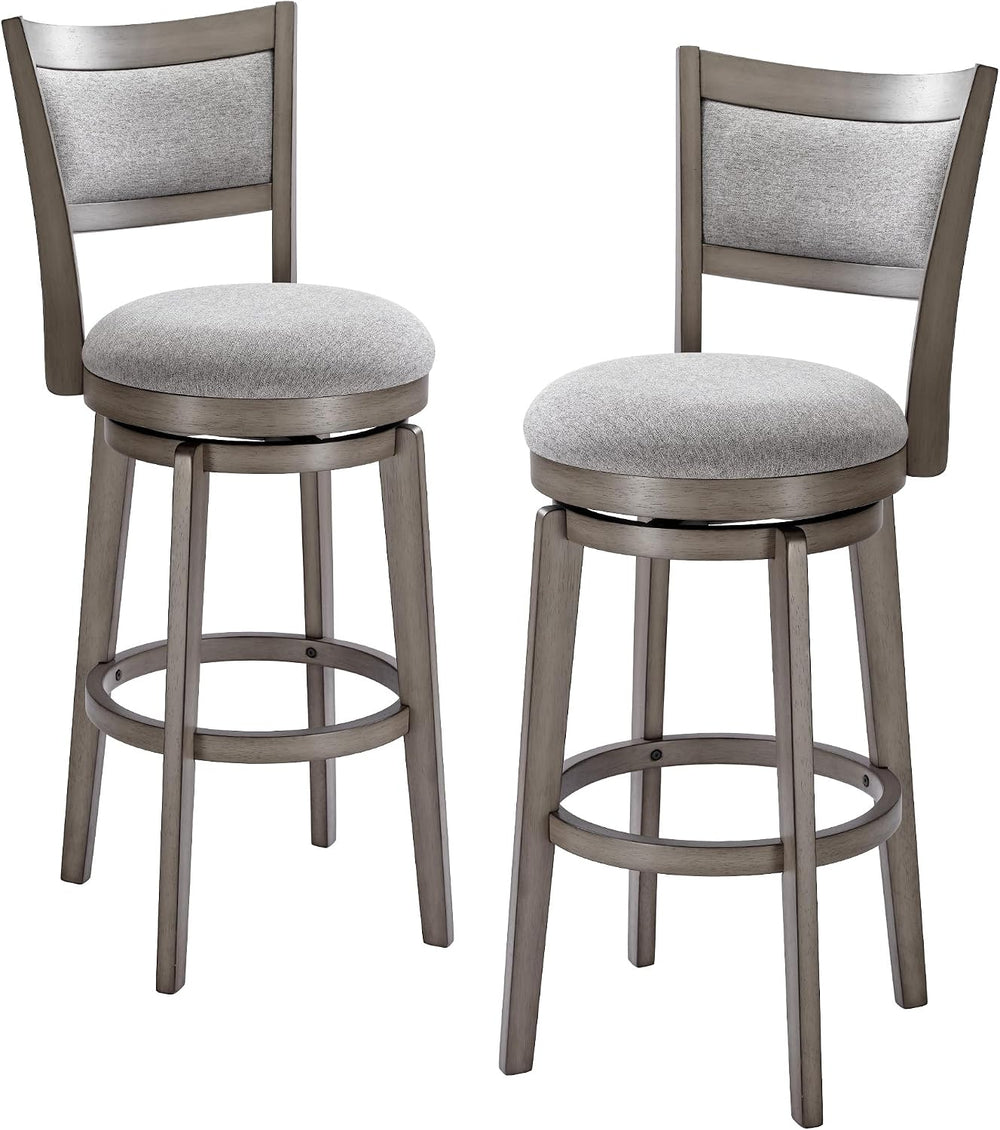PrimeZone Swivel Bar Stools Set of 2, 30" Bar Height Barstools