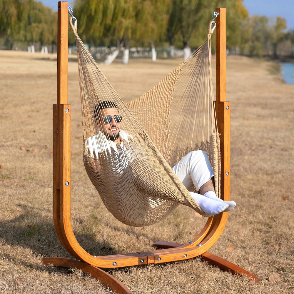 Hammock Chair with Stand, Jumbo, Wooden Hammock Swing Set