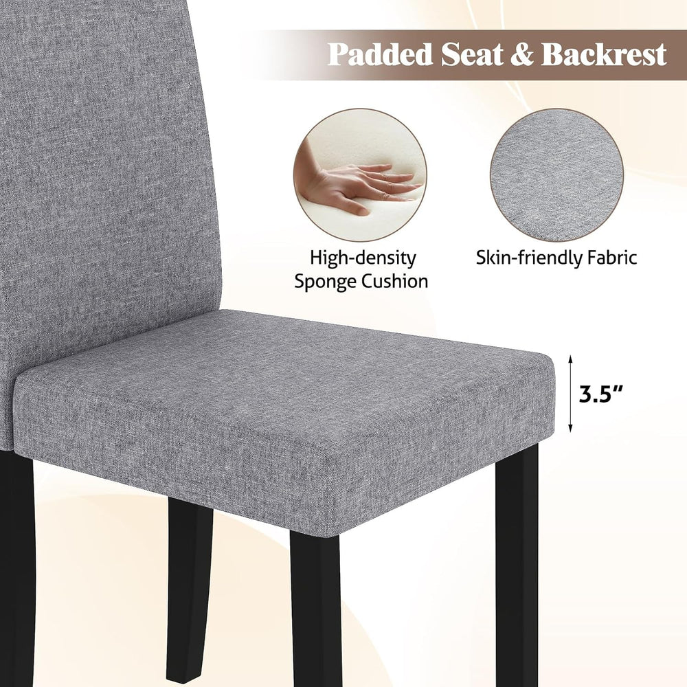 GOFLAME Upholstered Dining Chairs Set of 2, Fabric Kitchen Chairs with Padded...