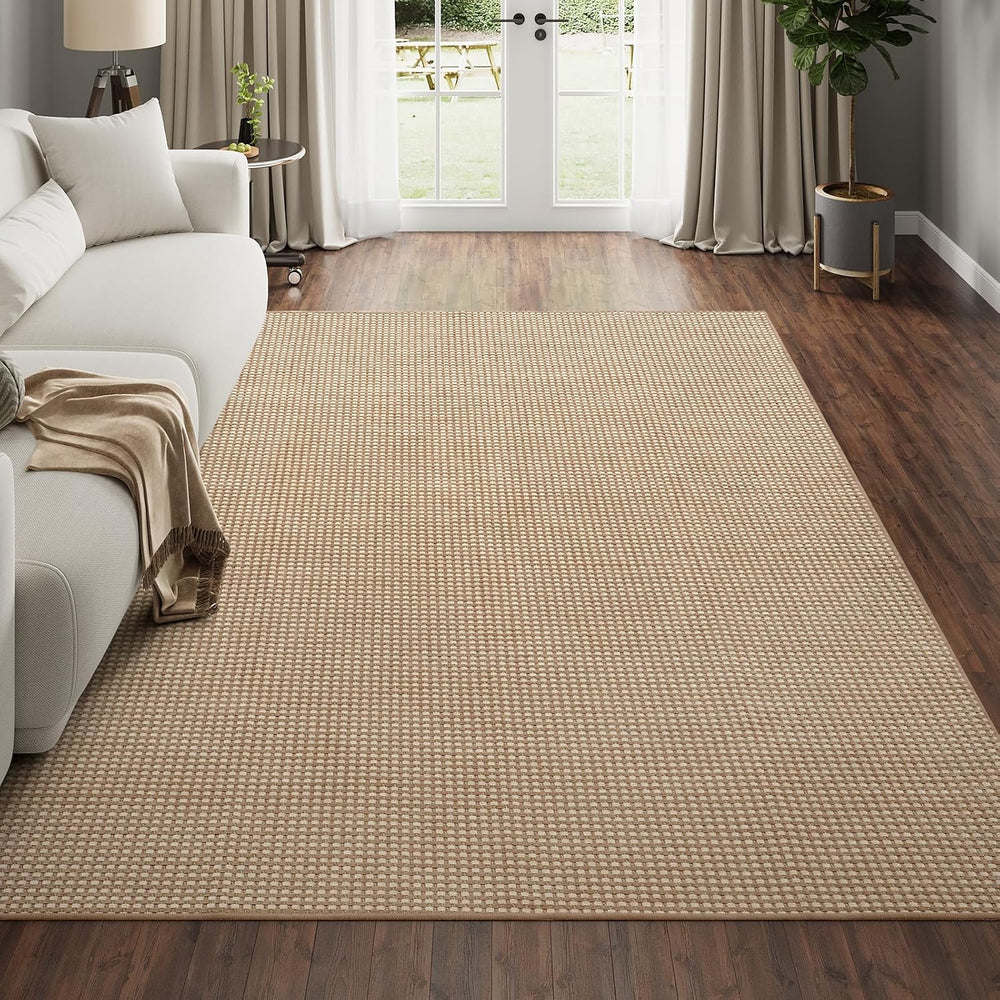 YDKGL Washable Area Rugs 5x7 ft Non Slip Area Rug for Living Room Brown