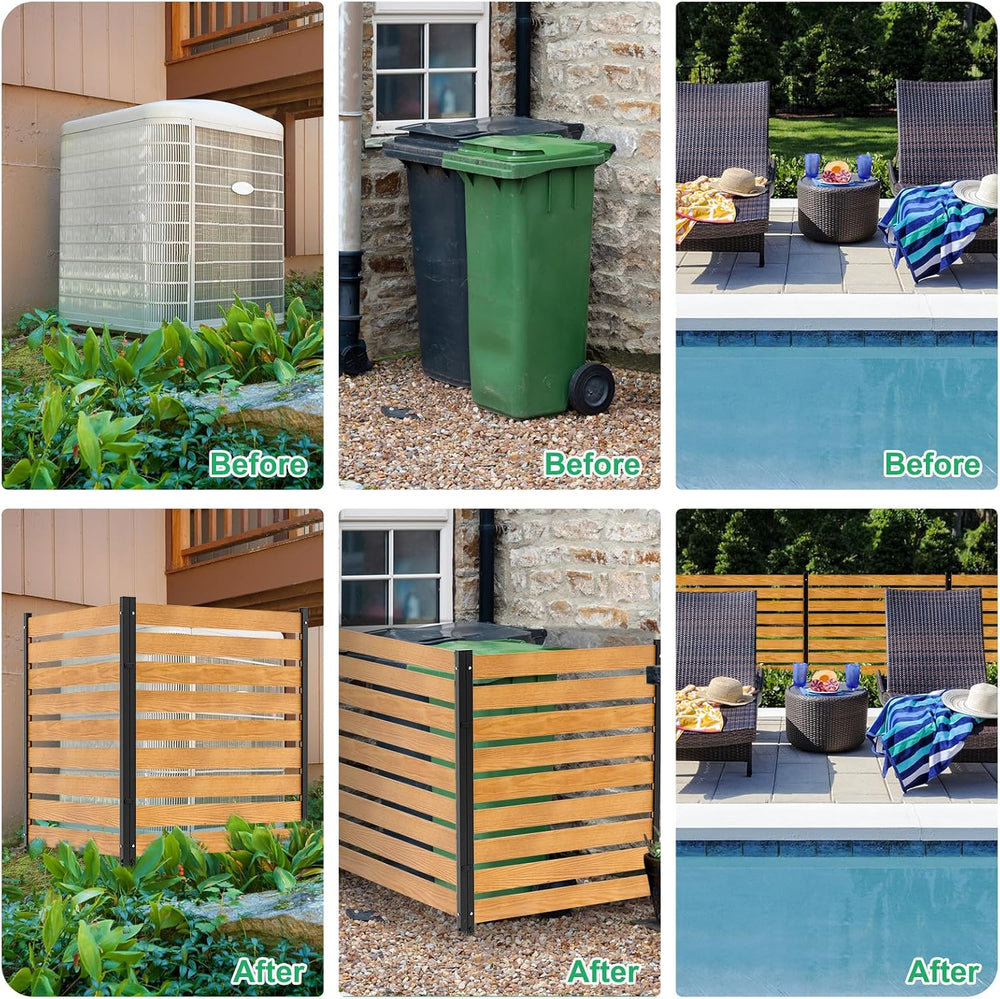 DoCred Air Conditioner Fence, 36" W x 44" H Privacy Screens Fence P...