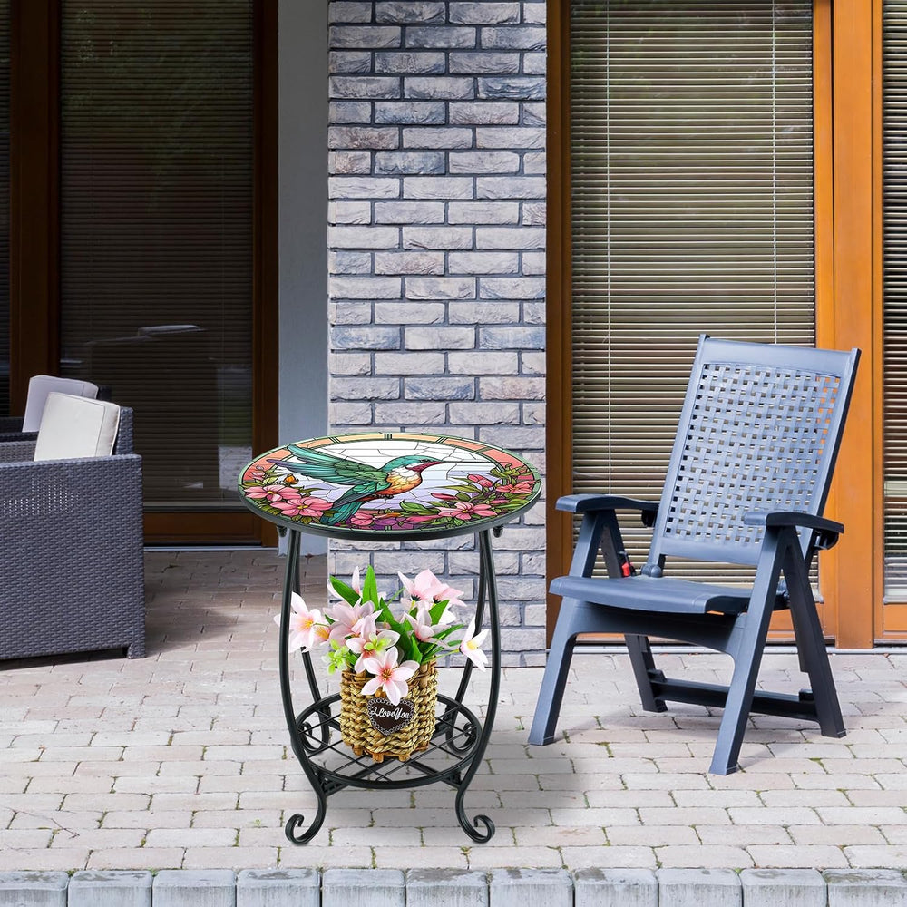 Cinnvoice Outdoor Side Table Small End Patio Porch Table