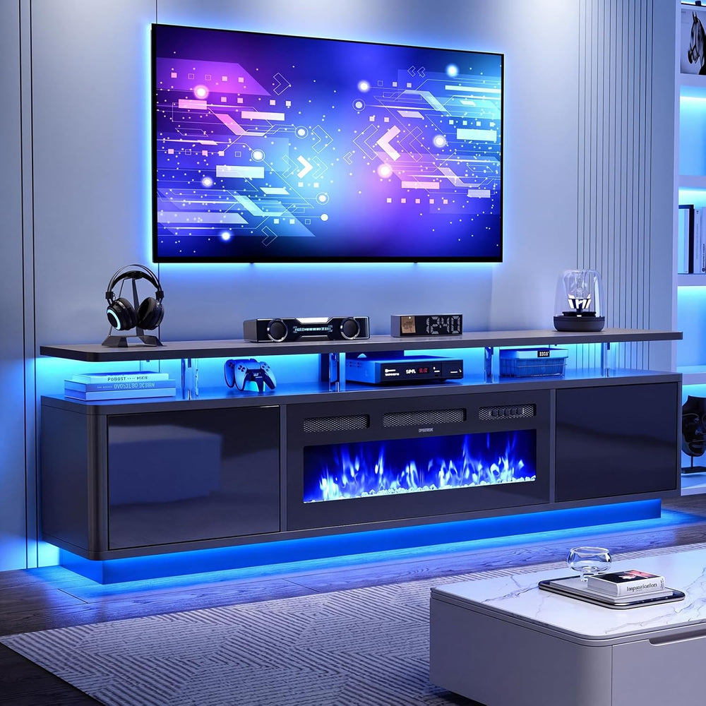 MXV 80" Fireplace TV Stand for TVs Up to 90", 36" Fireplace wi...