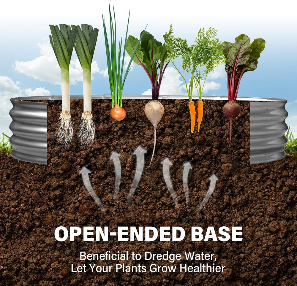 Raised Garden Bed Kit,2 Pack 4x2x1ft Galvanized Garden Beds Outdoor with Safe...